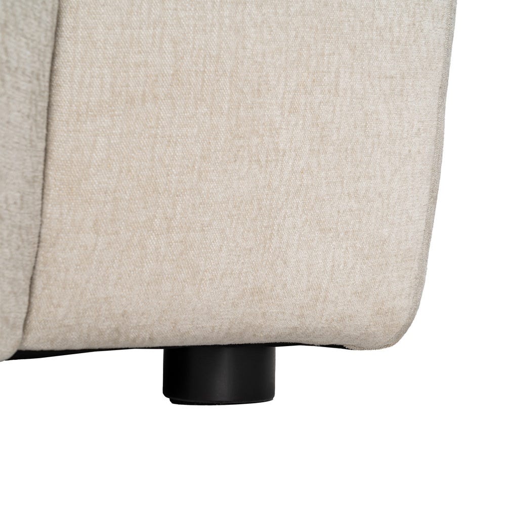 Sofá chaise longue derecha crema de tela para salón – 307 x 202 x 81 cm - Imagen 9