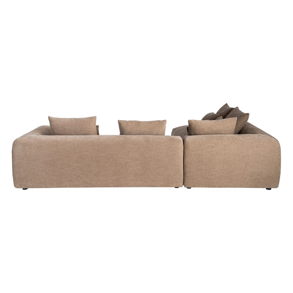Sofá chaise longue izquierdo beige de tela para salón – 307 x 202 x 81 cm - Imagen 3