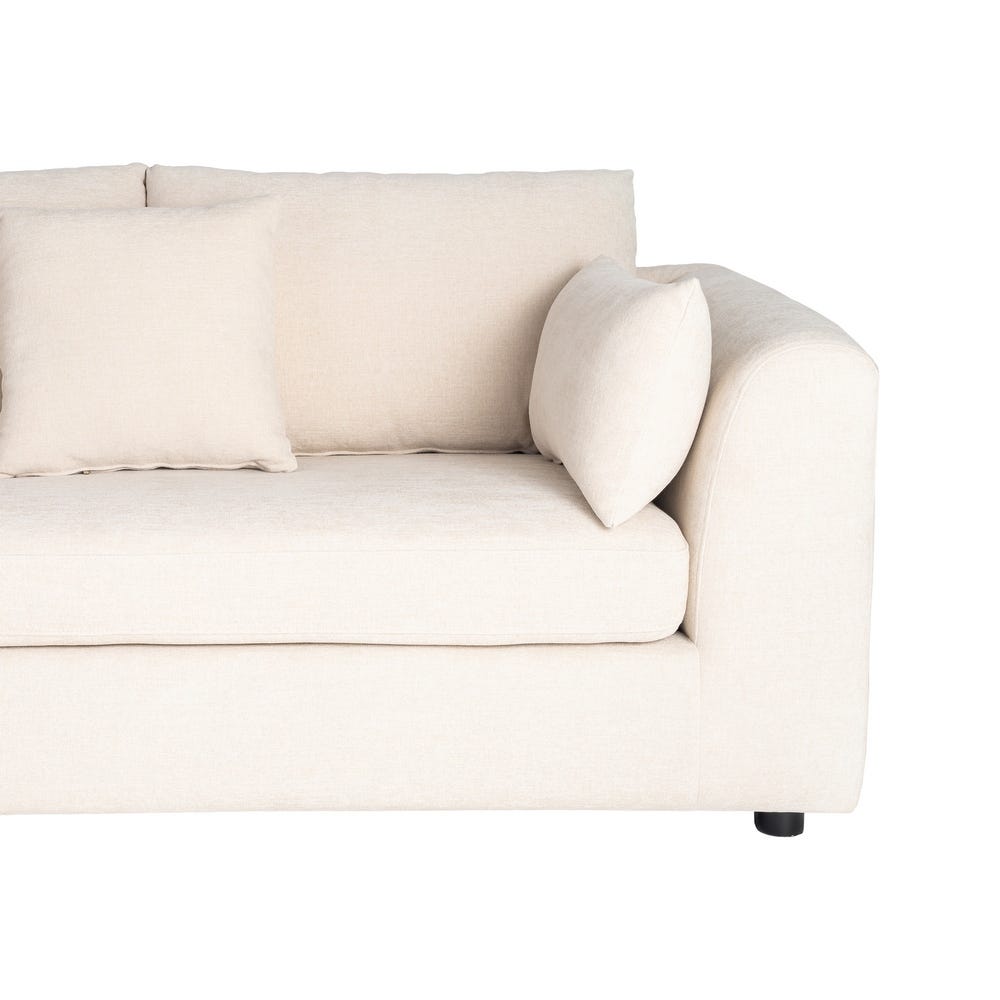 Sofá chaise longue crema de tela para salón (izquierda/derecha) – 260 x 164 x 76 cm - Imagen 7