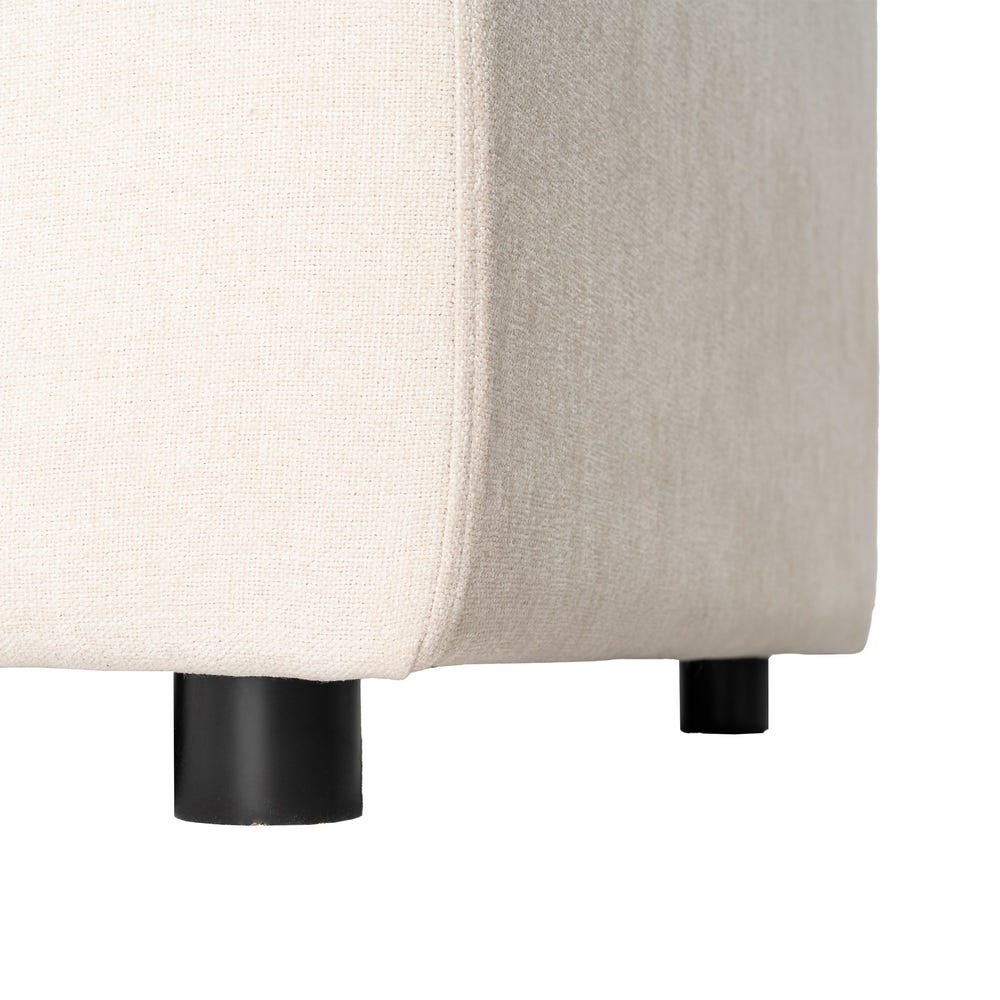 Sofá chaise longue crema de tela para salón (izquierda/derecha) – 260 x 164 x 76 cm - Imagen 9