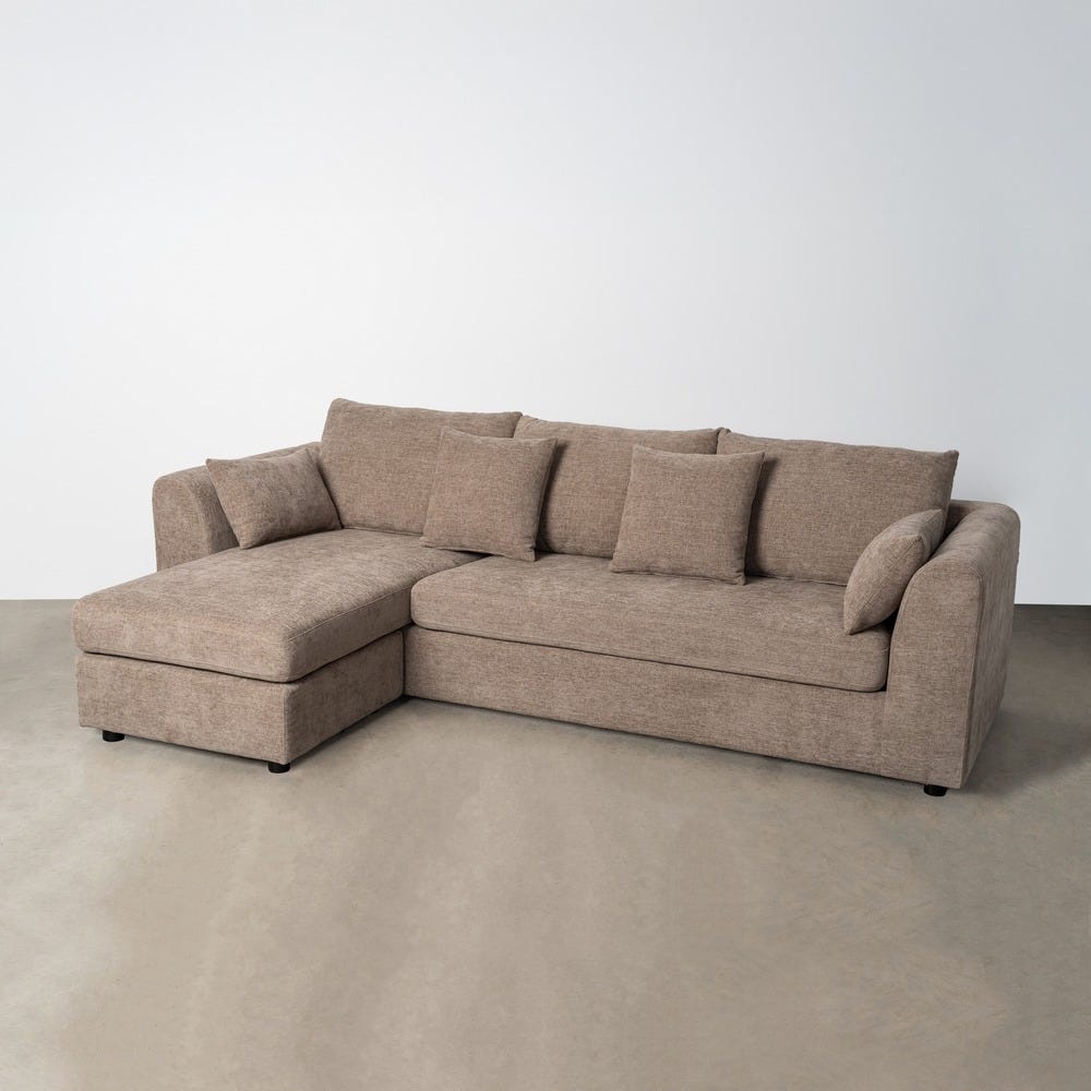 Sofá chaise longue reversible de tela para salón (izquierda/derecha) – 260 x 164 x 76 cm - Imagen 10
