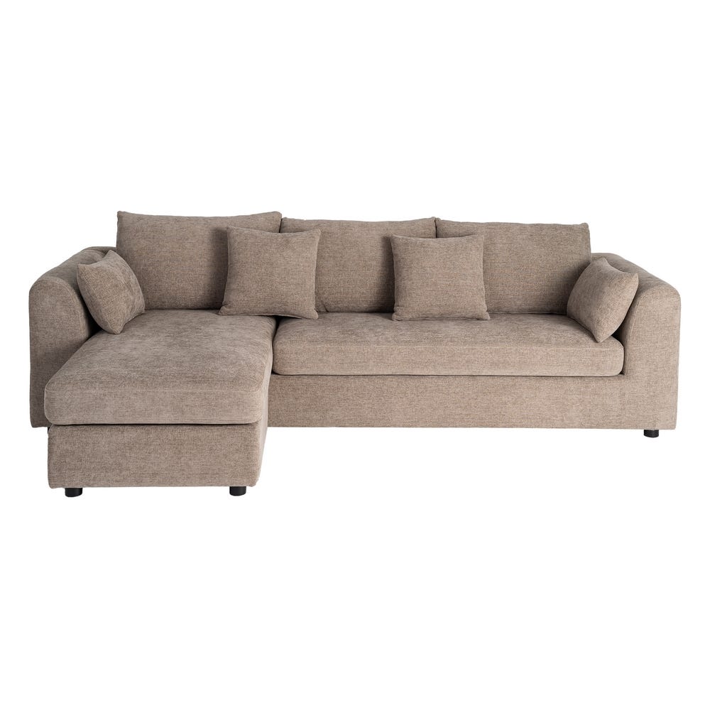 Sofá chaise longue reversible de tela para salón (izquierda/derecha) – 260 x 164 x 76 cm - Imagen 2