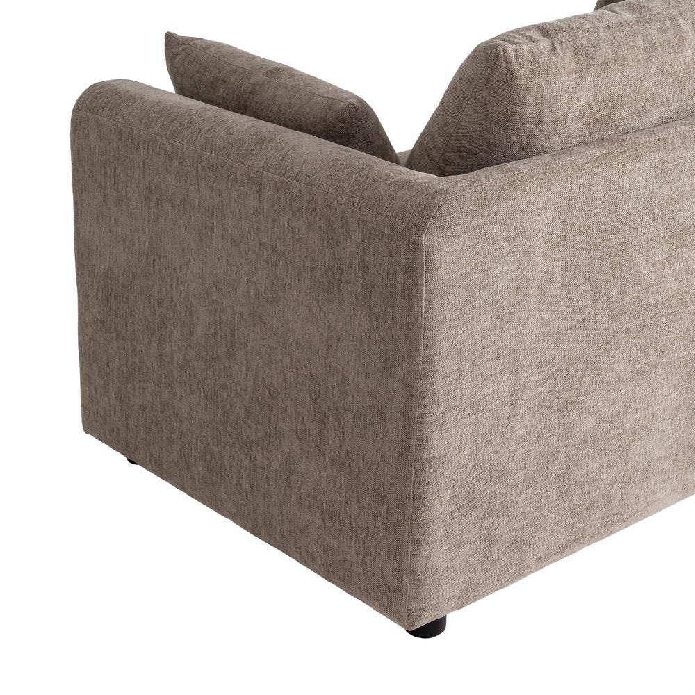 Sofá chaise longue reversible de tela para salón (izquierda/derecha) – 260 x 164 x 76 cm - Imagen 9