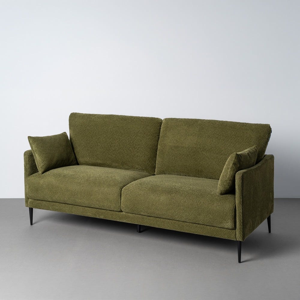 Sofá Verde Tejido Salón 191 x 80 x 88 cm - Imagen 2