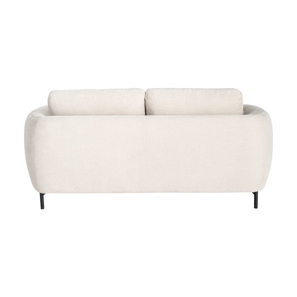 Sofá 2 plazas crema de tela con estructura metálica – 189 x 92 x 88 cm - Imagen 3