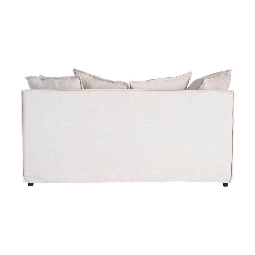 Sofá 2 plazas beige de tela para salón moderno – 158 x 102 x 77 cm - Imagen 3