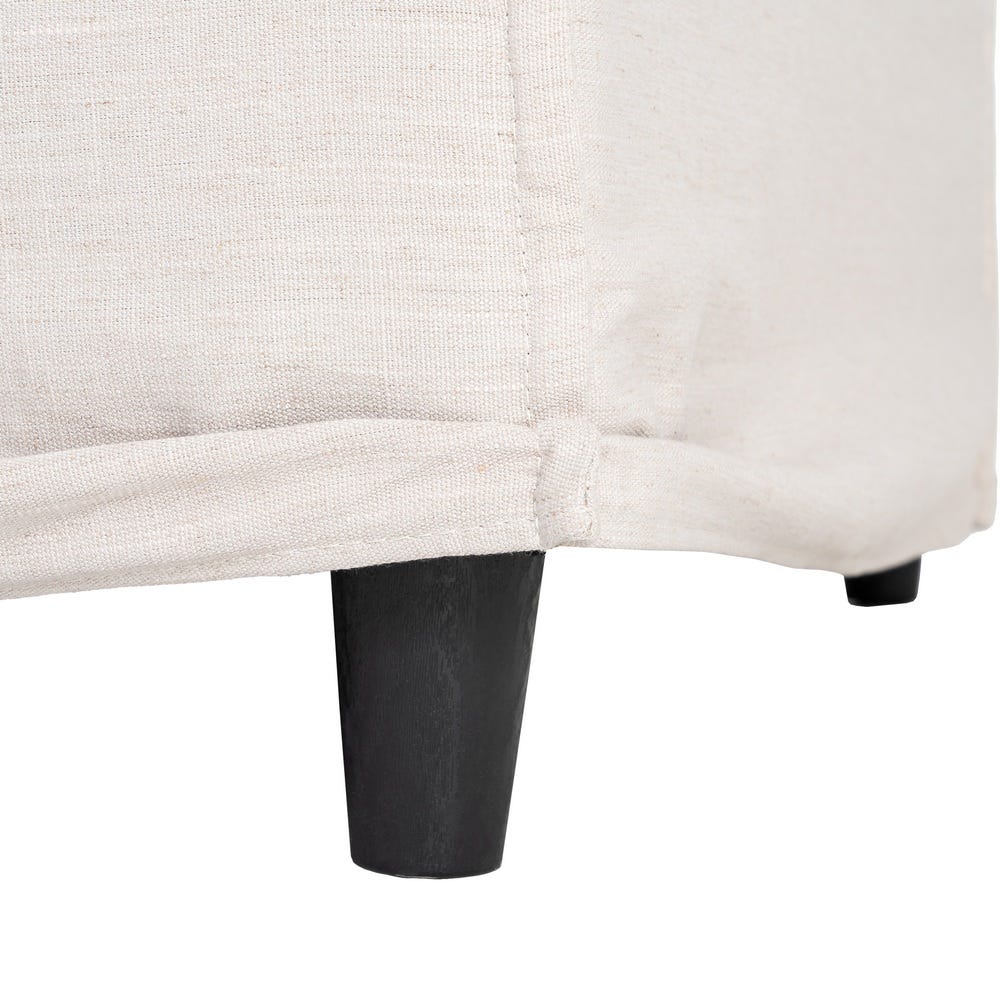 Sofá 2 plazas beige de tela para salón moderno – 158 x 102 x 77 cm - Imagen 8