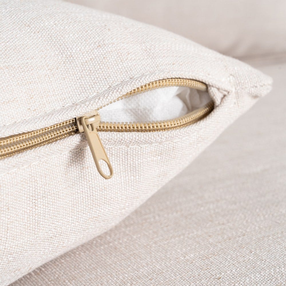 Sofá 3 plazas beige tapizado en tela para salón moderno – 212 x 104 x 76 cm - Imagen 8