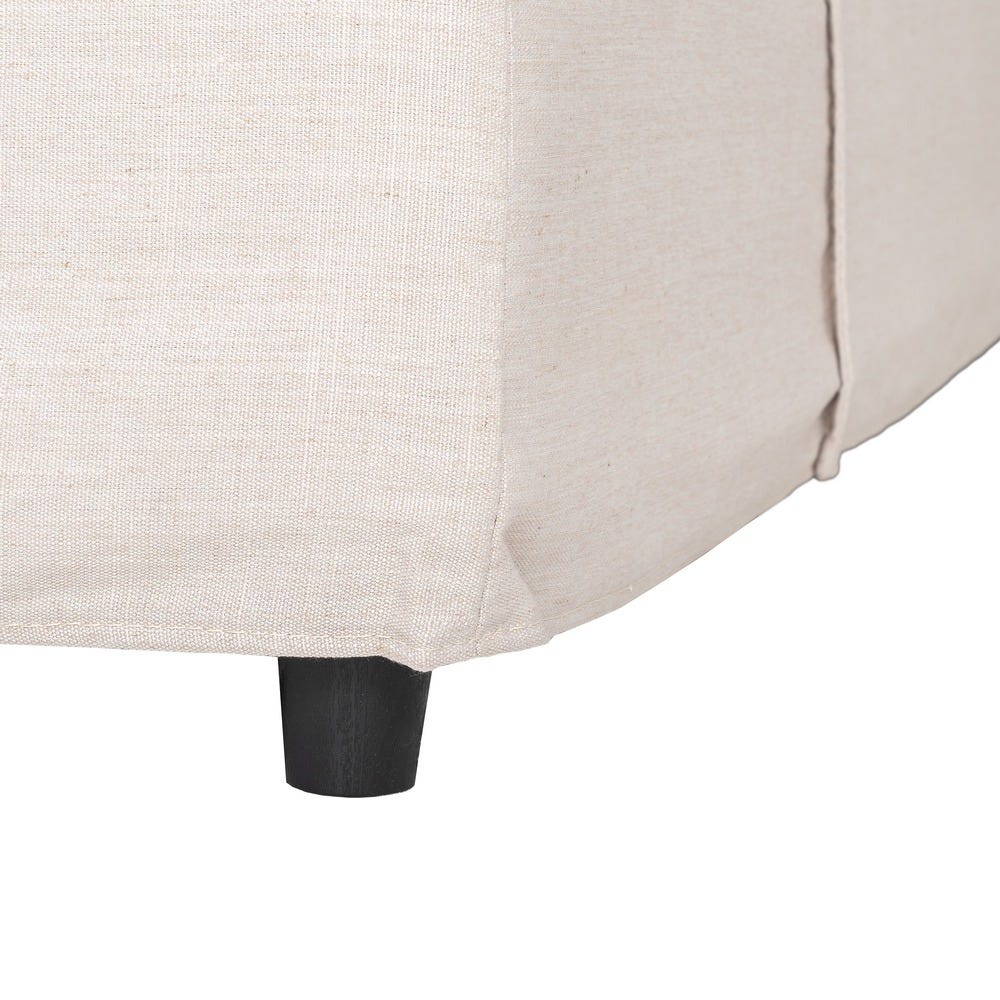 Sofá chaise longue beige de tela para salón moderno – 252 x 158 x 84 cm - Imagen 8