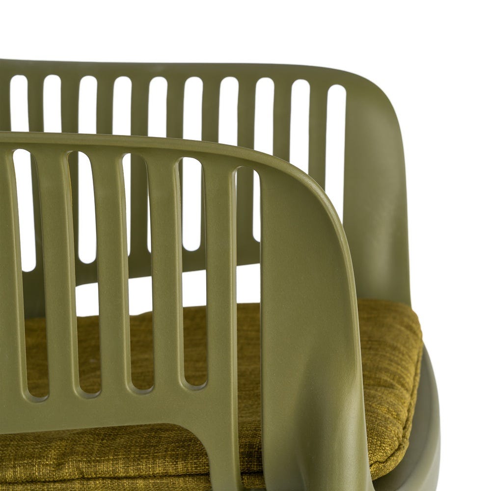 Pack de 4 Sillas de Jardín Moderna | Polipropileno Inyectado - Imagen 7