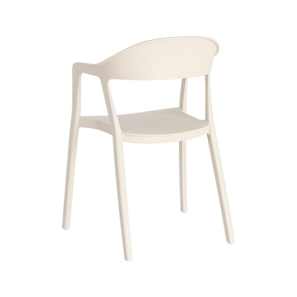 Pack de 2 Sillas de Jardín Ergonómica Apilable | Color Crema - Imagen 4