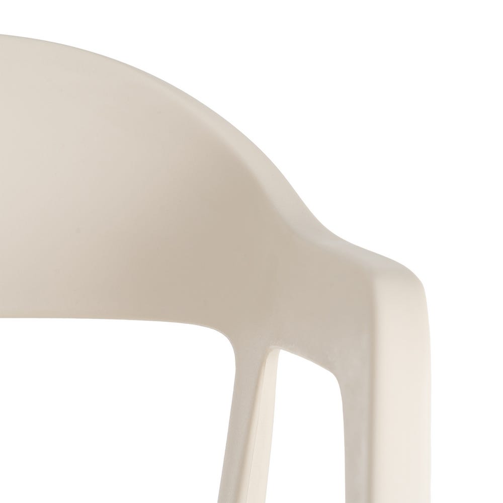 Pack de 2 Sillas de Jardín Ergonómica Apilable | Color Crema - Imagen 9