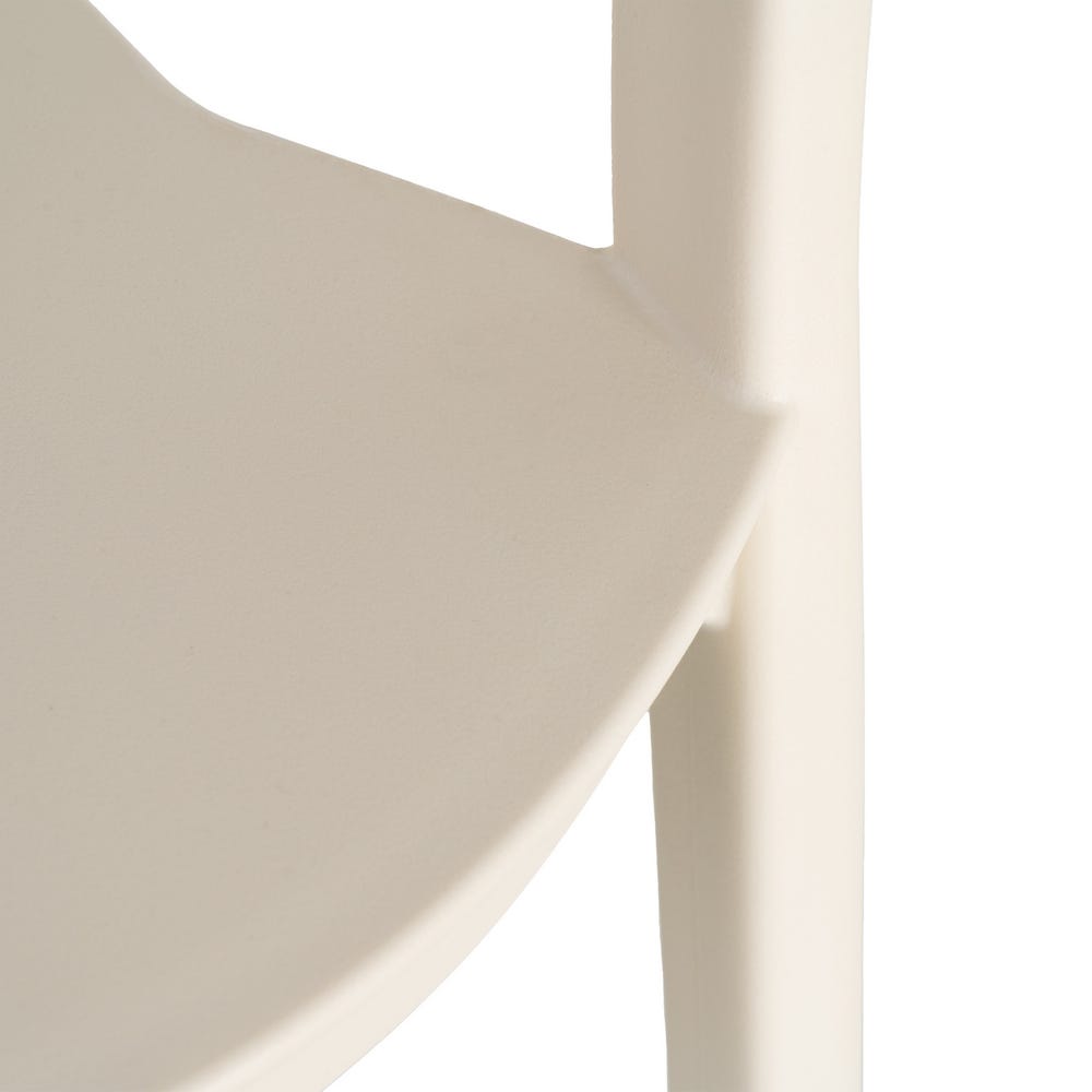 Pack de 2 Sillas de Jardín Ergonómica Apilable | Color Crema - Imagen 10
