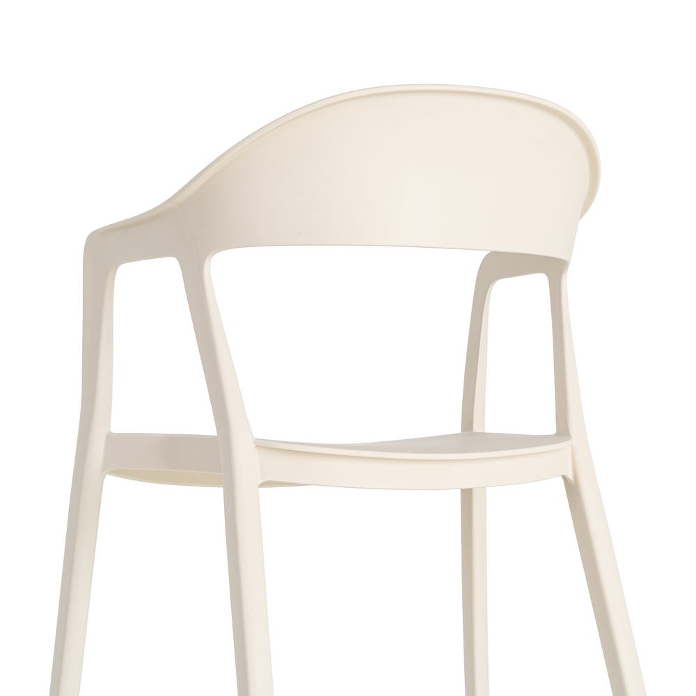 Pack de 2 Sillas de Jardín Ergonómica Apilable | Color Crema - Imagen 12