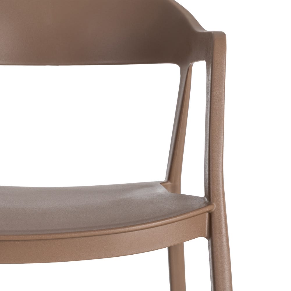 Pack de 2 Sillas de Jardín Ergonómica Apilable | Color Marrón - Imagen 8