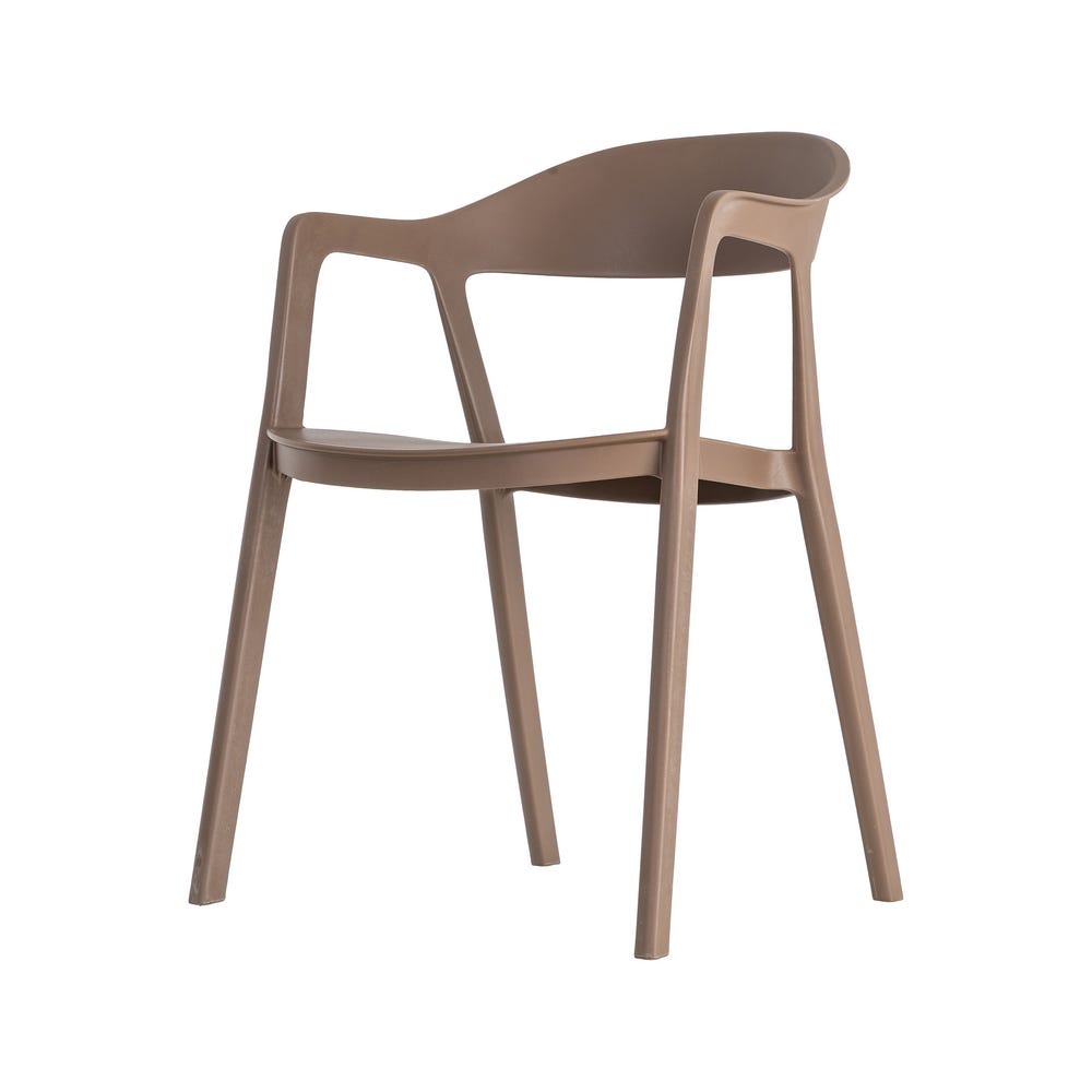 Pack de 2 Sillas de Jardín Ergonómica Apilable | Color Marrón - Imagen 6