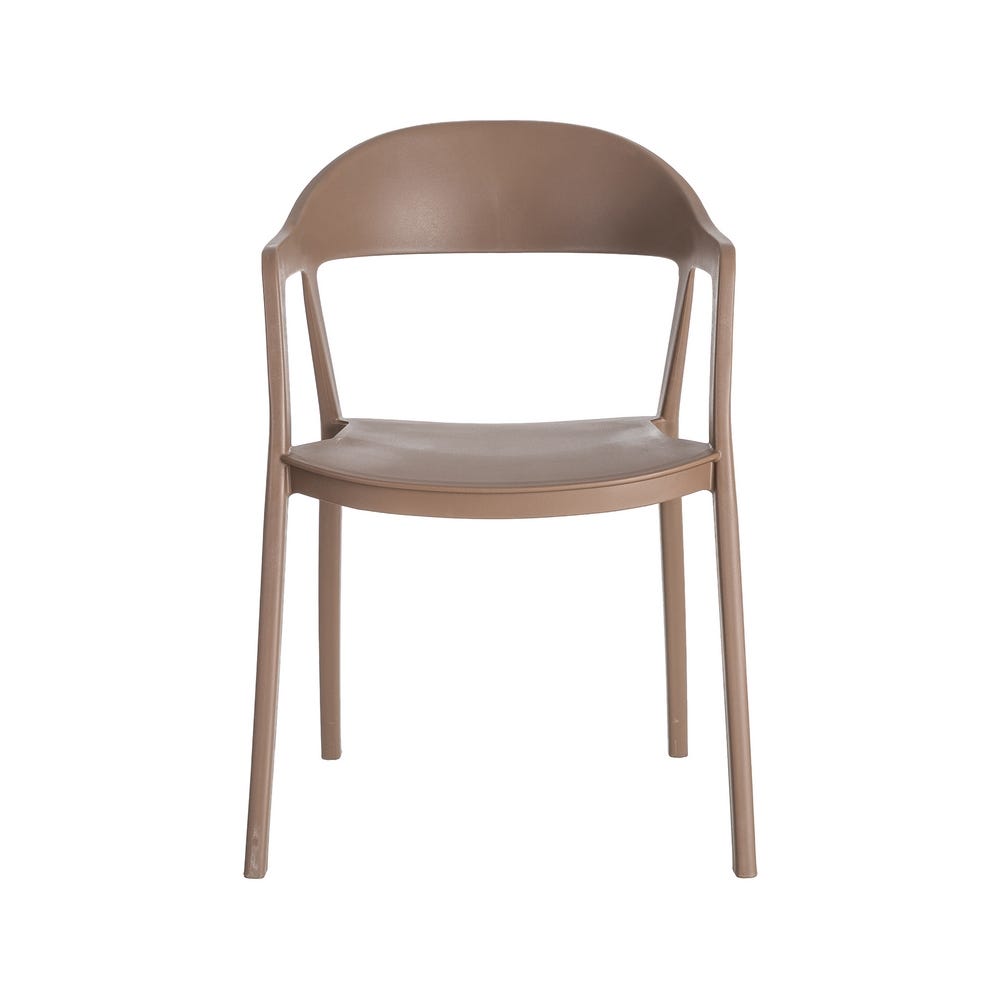 Pack de 2 Sillas de Jardín Ergonómica Apilable | Color Marrón - Imagen 2