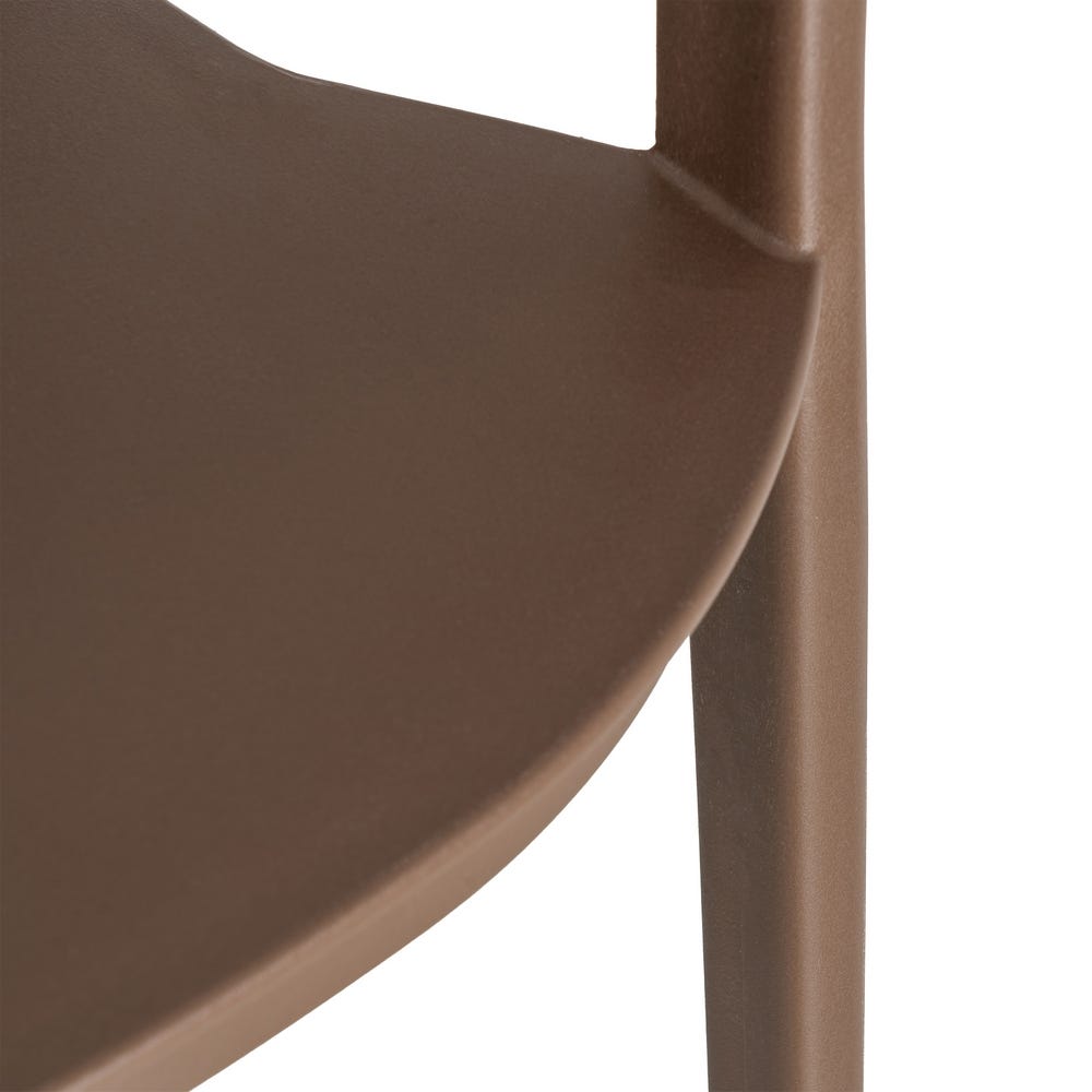 Pack de 2 Sillas de Jardín Ergonómica Apilable | Color Marrón - Imagen 10