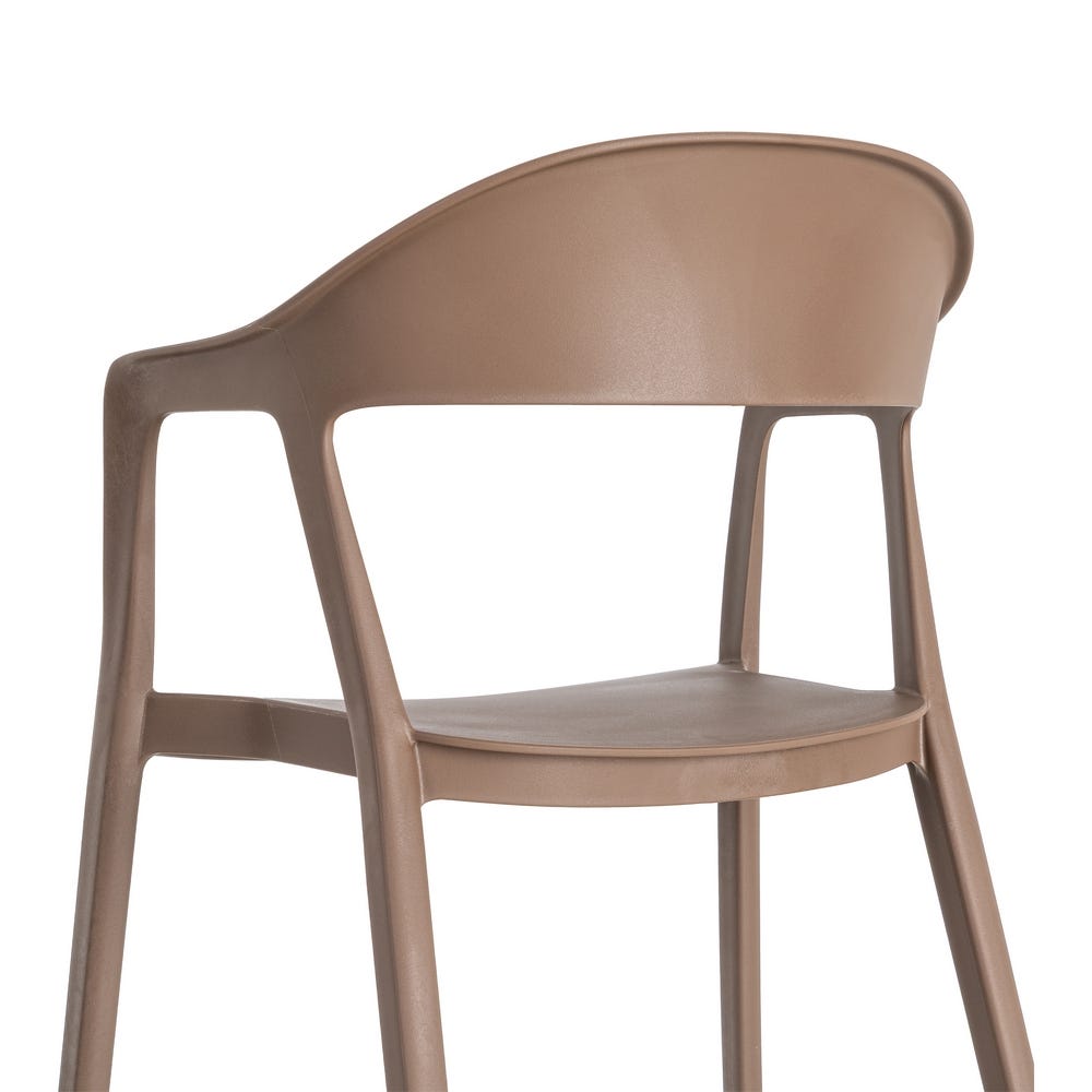 Pack de 2 Sillas de Jardín Ergonómica Apilable | Color Marrón - Imagen 12