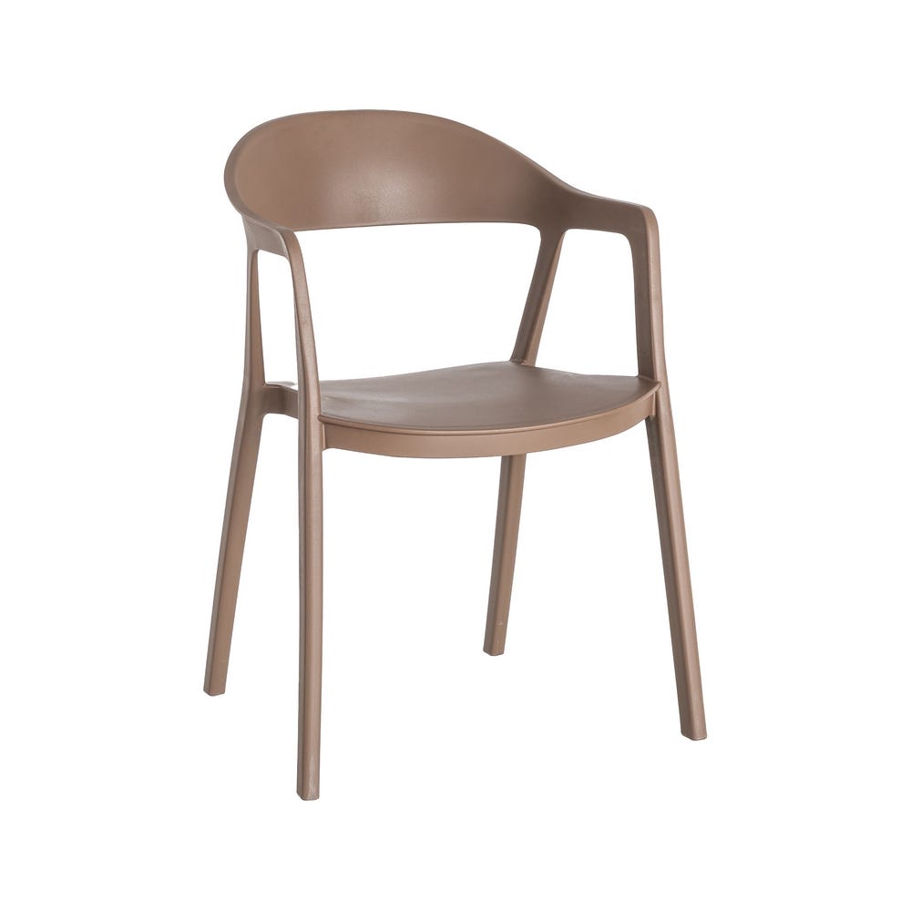 Pack de 2 Sillas de Jardín Ergonómica Apilable | Color Marrón - Imagen 5