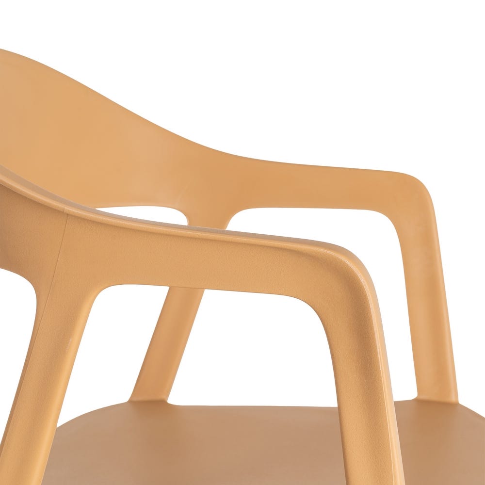 Pack de 2 Sillas de Jardín Ergonómica Apilable | Color Ocre - Imagen 7