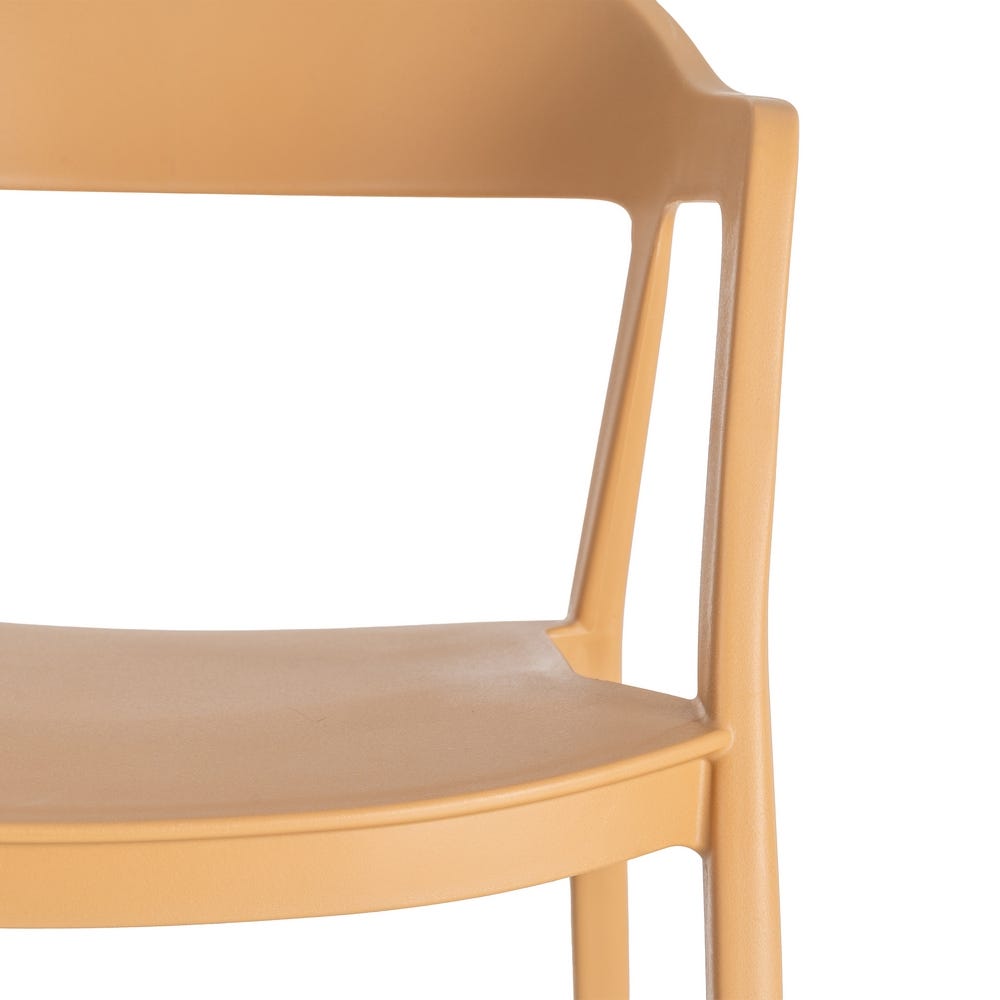 Pack de 2 Sillas de Jardín Ergonómica Apilable | Color Ocre - Imagen 8