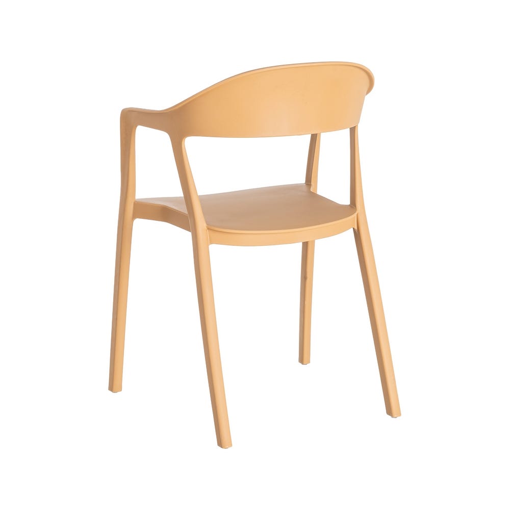 Pack de 2 Sillas de Jardín Ergonómica Apilable | Color Ocre - Imagen 4