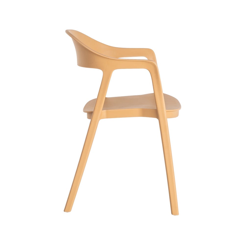 Pack de 2 Sillas de Jardín Ergonómica Apilable | Color Ocre - Imagen 3