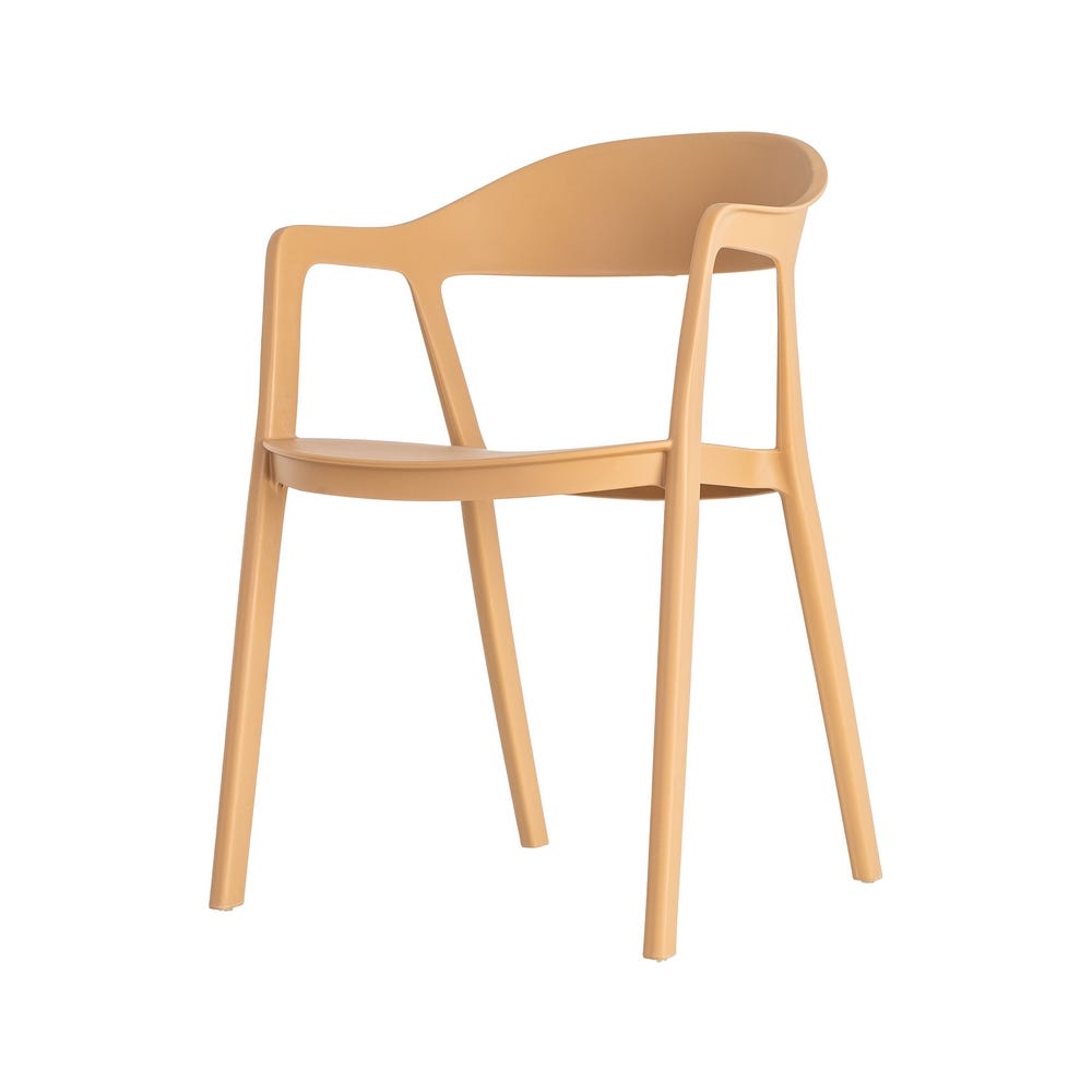 Pack de 2 Sillas de Jardín Ergonómica Apilable | Color Ocre - Imagen 6