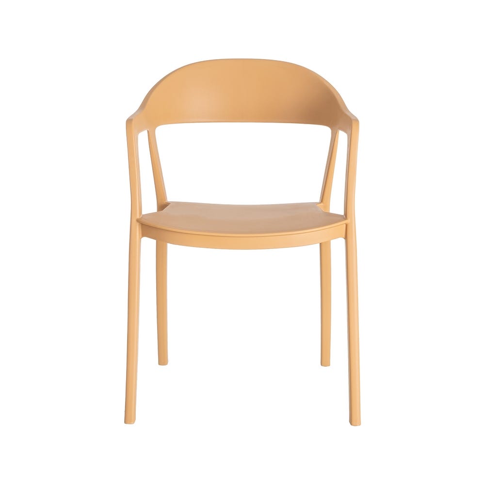 Pack de 2 Sillas de Jardín Ergonómica Apilable | Color Ocre - Imagen 2