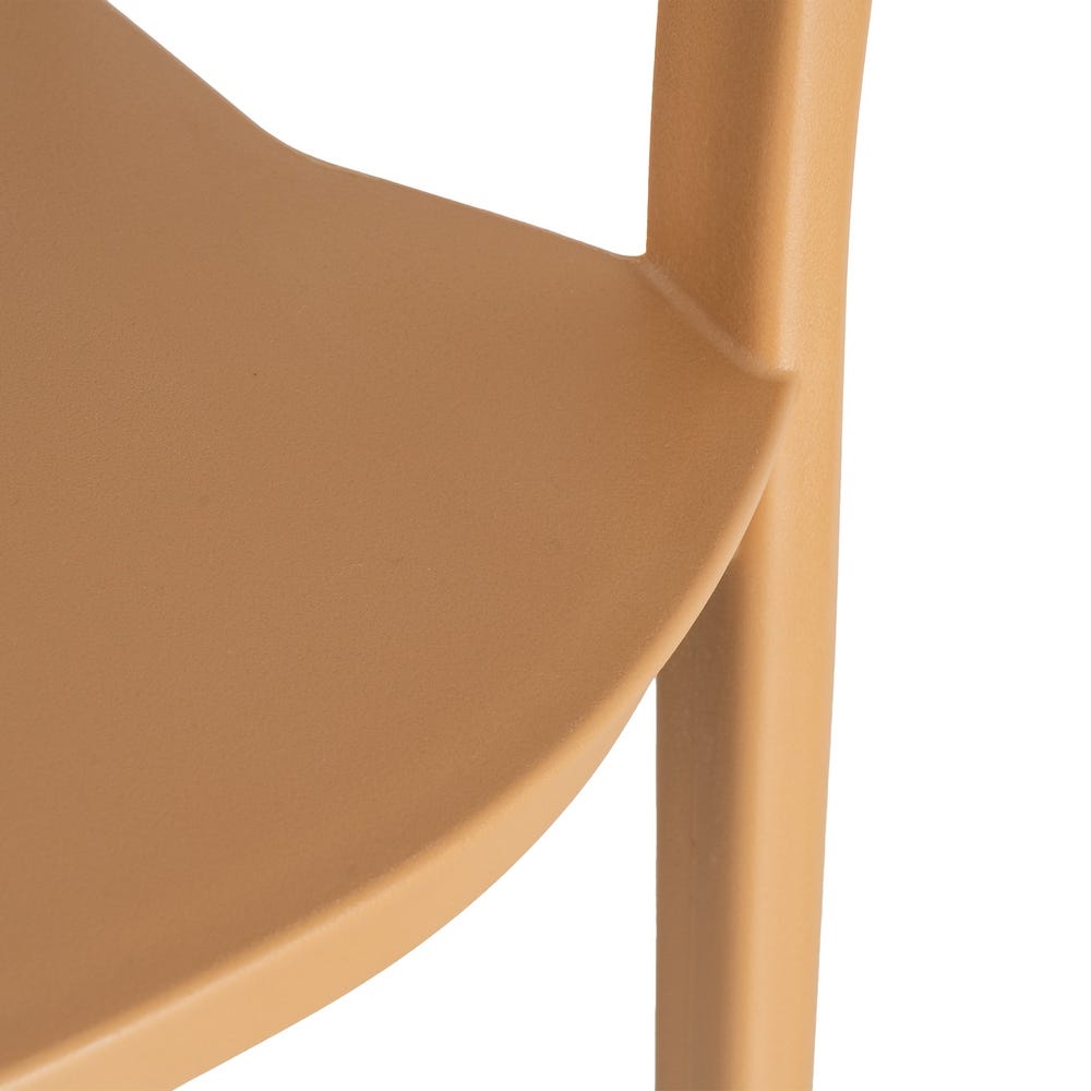 Pack de 2 Sillas de Jardín Ergonómica Apilable | Color Ocre - Imagen 10