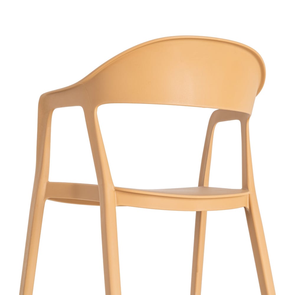 Pack de 2 Sillas de Jardín Ergonómica Apilable | Color Ocre - Imagen 12