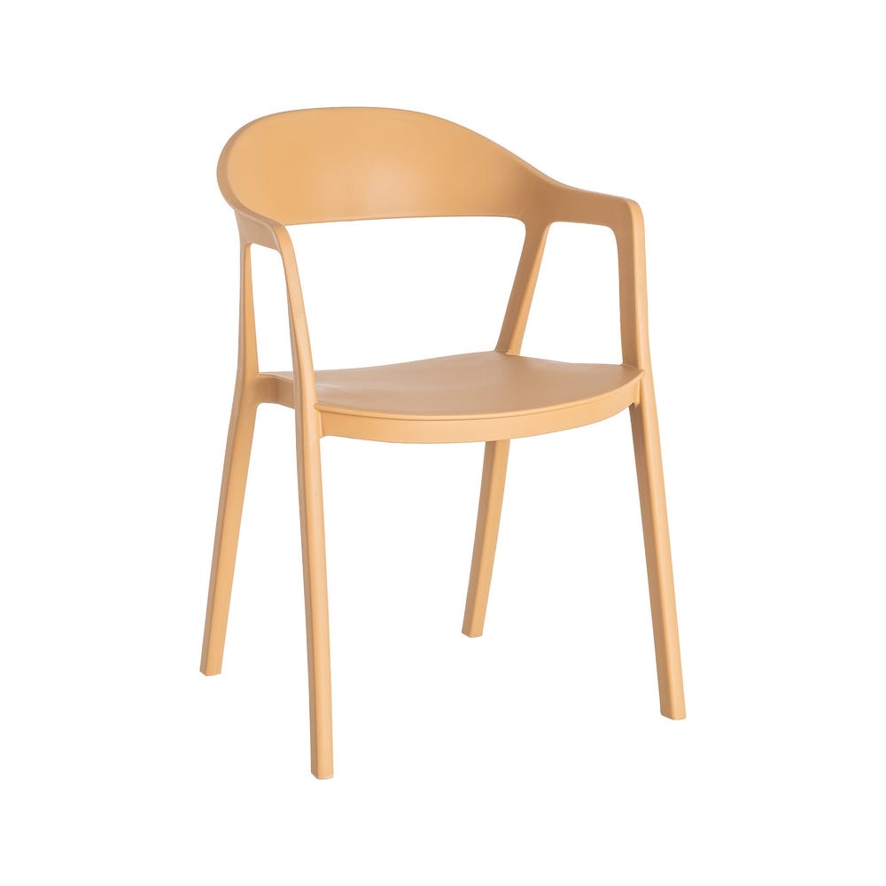 Pack de 2 Sillas de Jardín Ergonómica Apilable | Color Ocre - Imagen 5