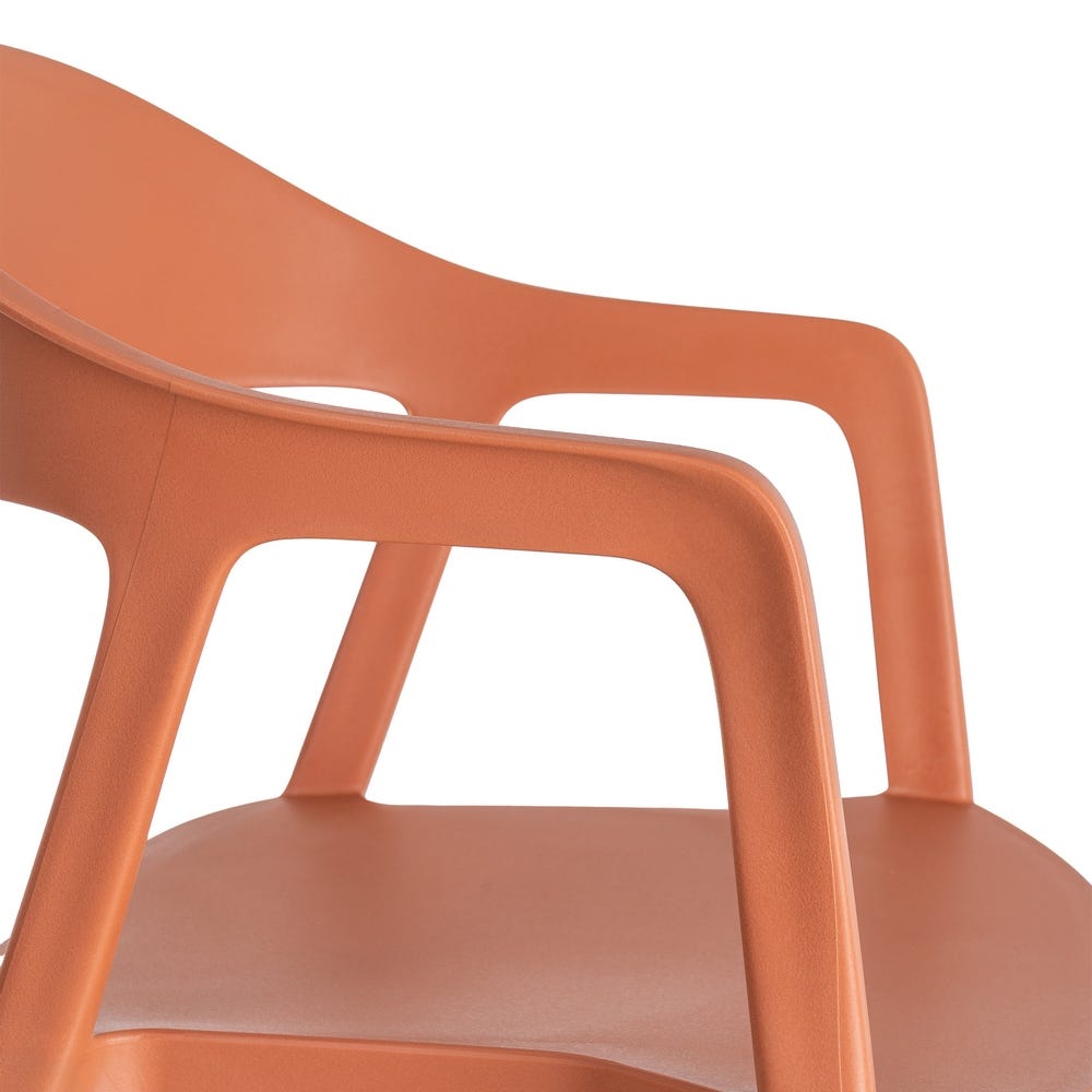 Pack de 2 Sillas de Jardín Ergonómica Apilable | Color Teja - Imagen 7