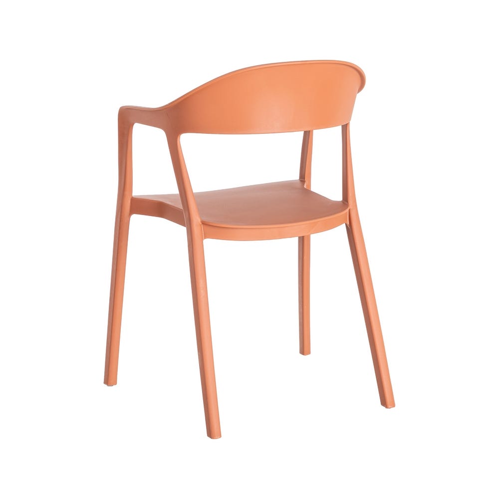 Pack de 2 Sillas de Jardín Ergonómica Apilable | Color Teja - Imagen 4