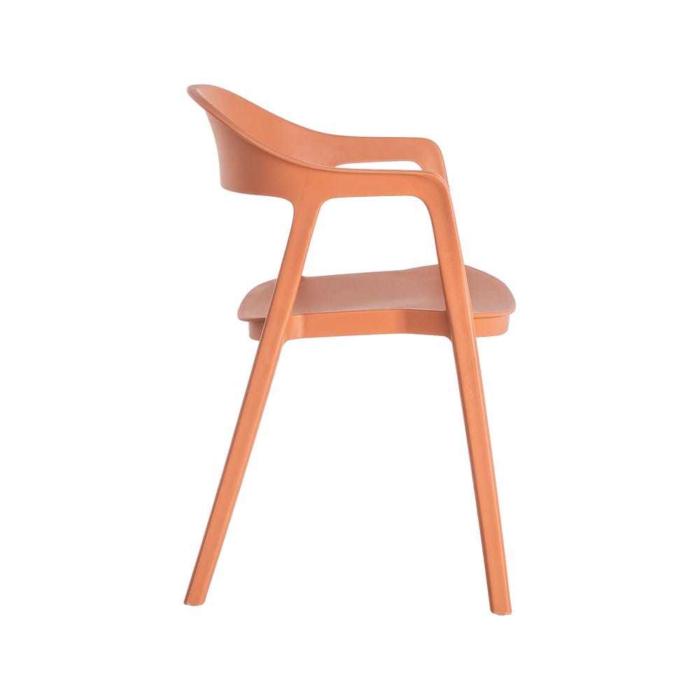 Pack de 2 Sillas de Jardín Ergonómica Apilable | Color Teja - Imagen 3