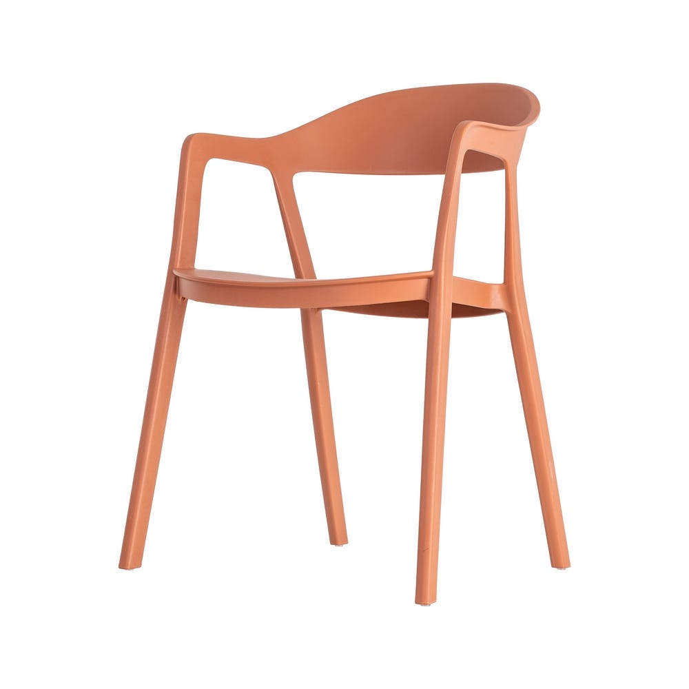 Pack de 2 Sillas de Jardín Ergonómica Apilable | Color Teja - Imagen 6