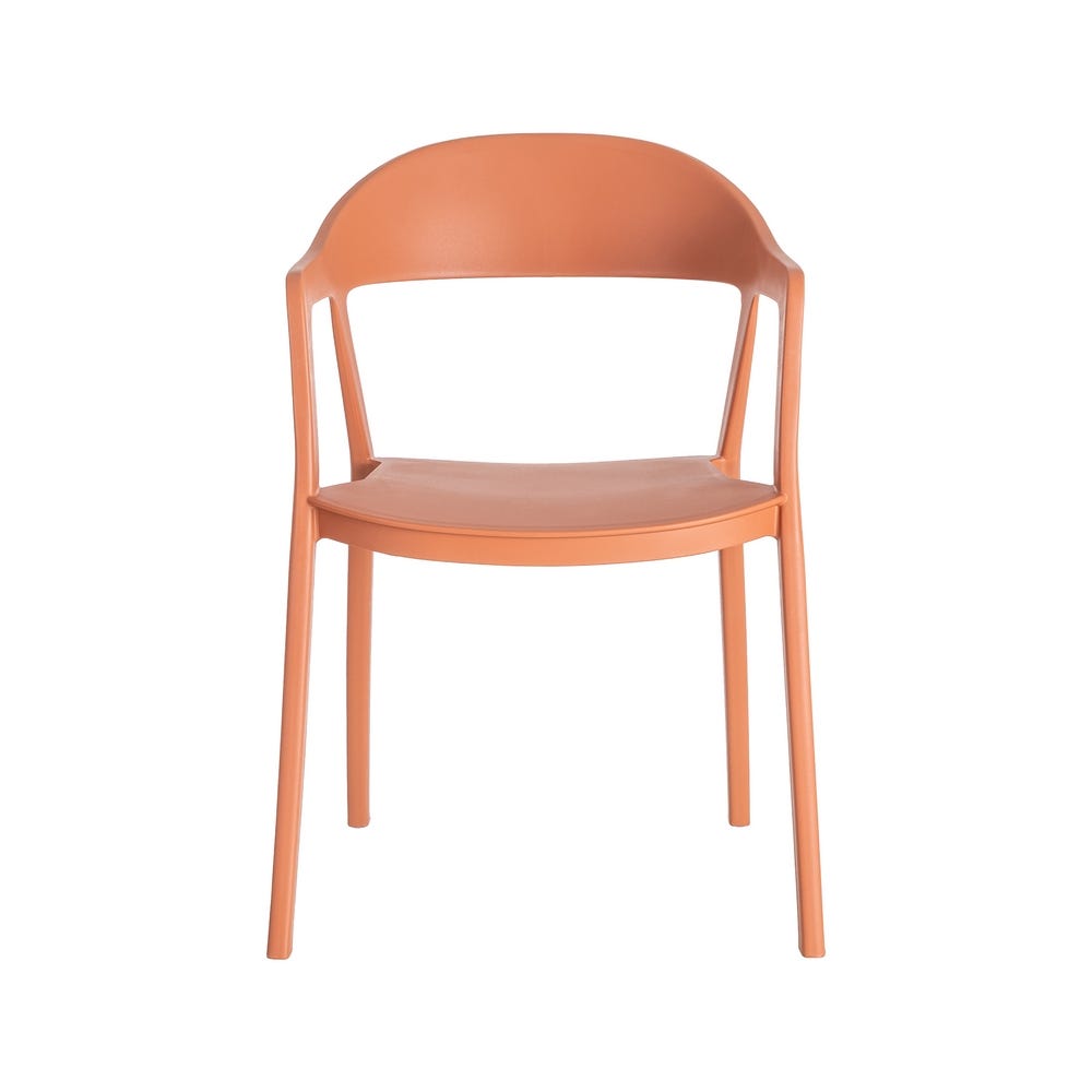 Pack de 2 Sillas de Jardín Ergonómica Apilable | Color Teja - Imagen 2