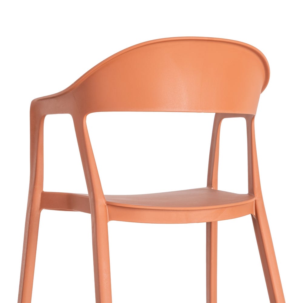 Pack de 2 Sillas de Jardín Ergonómica Apilable | Color Teja - Imagen 12