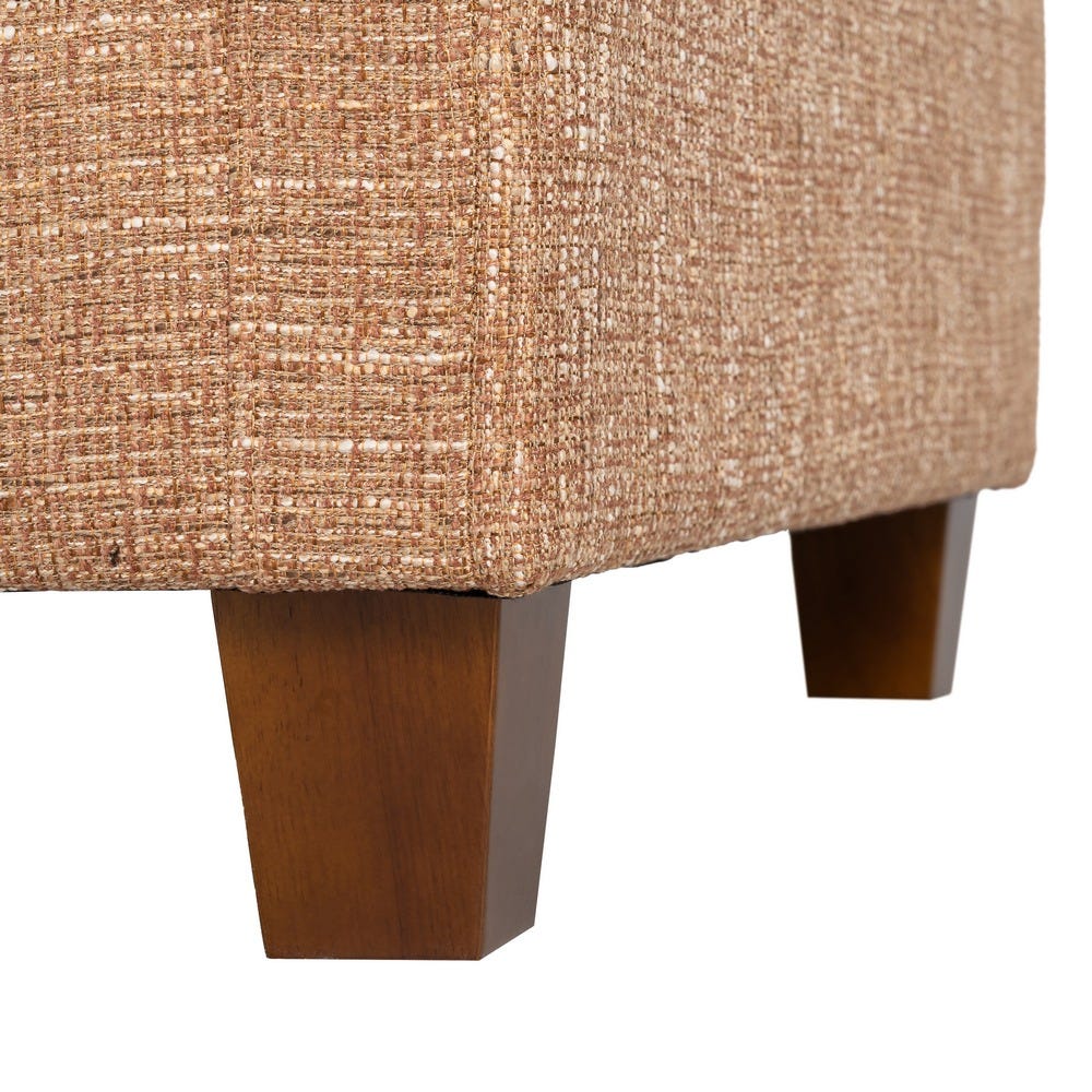 Sofá 3 plazas ocre tapizado en tela con estructura de madera – 221 x 90 x 87 cm - Imagen 9