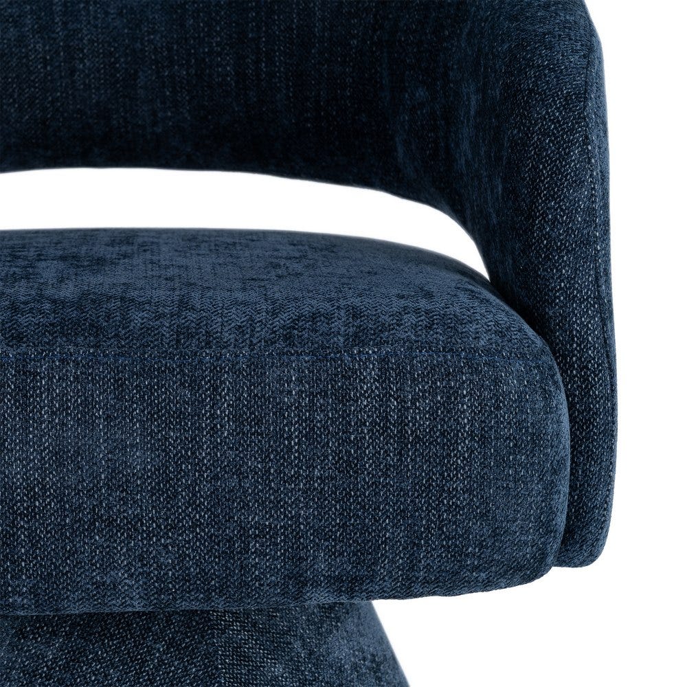 Sillón Giratorio Azul Tejido-Madera 71 x 68 x 72 cm - Imagen 3