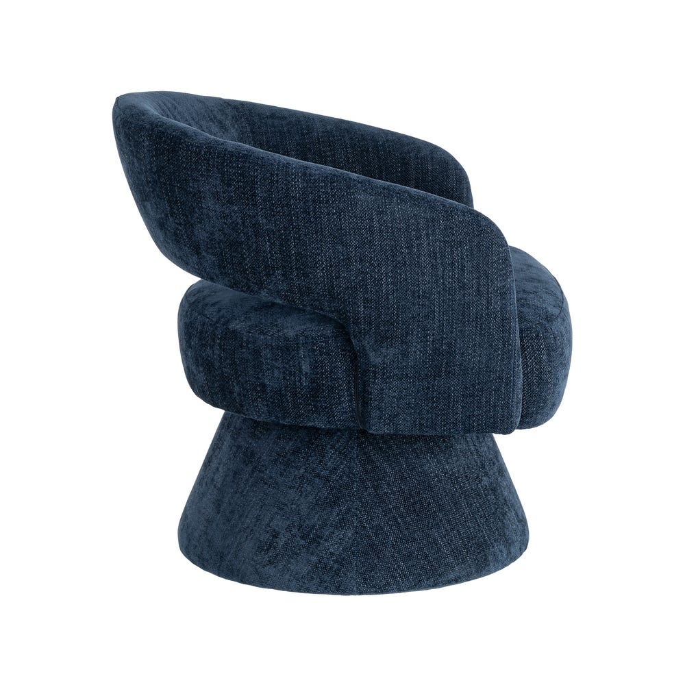 Sillón Giratorio Azul Tejido-Madera 71 x 68 x 72 cm - Imagen 5
