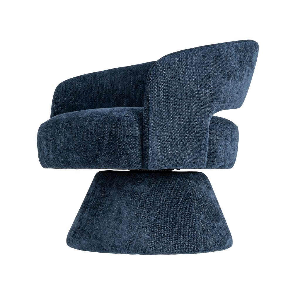 Sillón Giratorio Azul Tejido-Madera 71 x 68 x 72 cm - Imagen 7