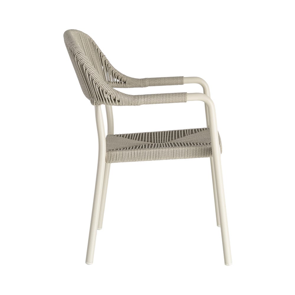 Pack de 2 Sillas de Terraza Clásica | Aluminio y Ratán Trenzado - Apilable - Imagen 4
