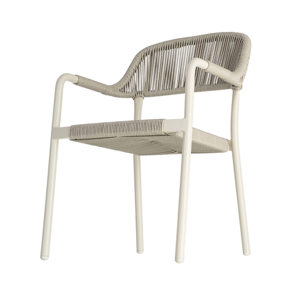Pack de 2 Sillas de Terraza Clásica | Aluminio y Ratán Trenzado - Apilable - Imagen 5