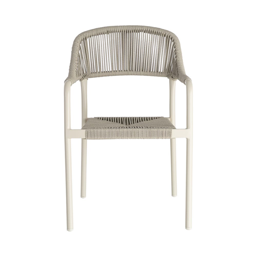 Pack de 2 Sillas de Terraza Clásica | Aluminio y Ratán Trenzado - Apilable - Imagen 3
