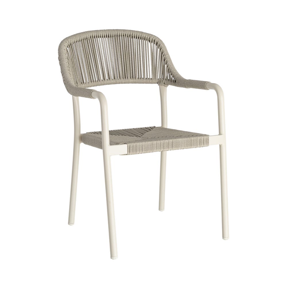 Pack de 2 Sillas de Terraza Clásica | Aluminio y Ratán Trenzado - Apilable - Imagen 2