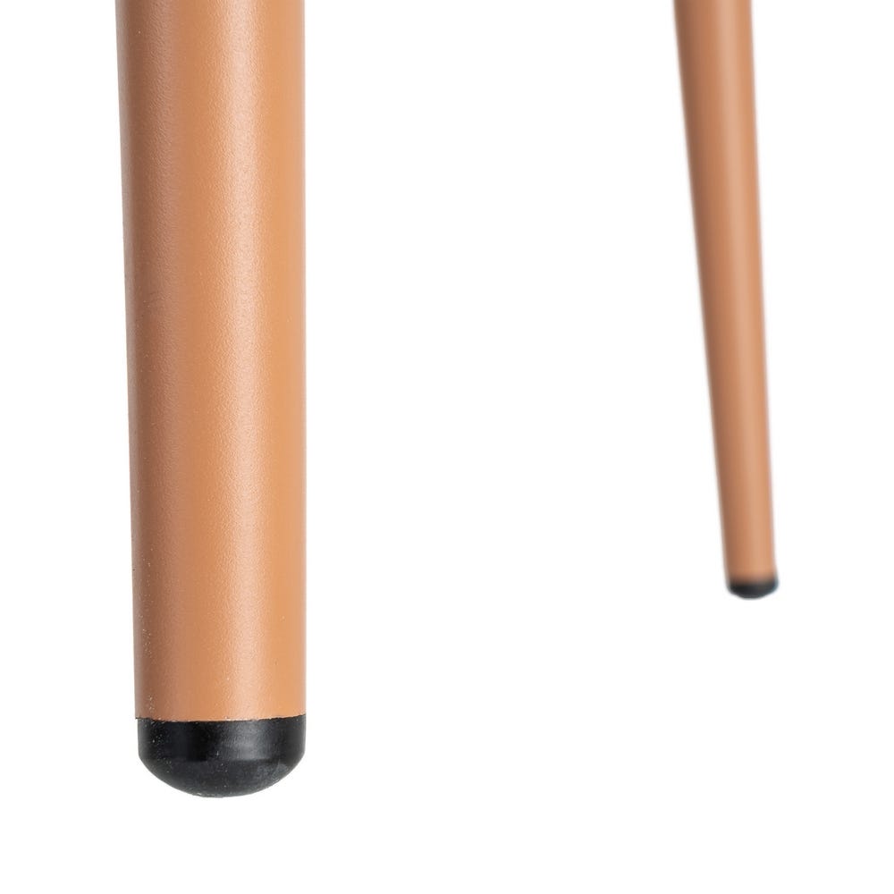 Pack de 2 Sillas Apilable Estilo Bistro | Aluminio y Ratán PE - Teja - Imagen 10