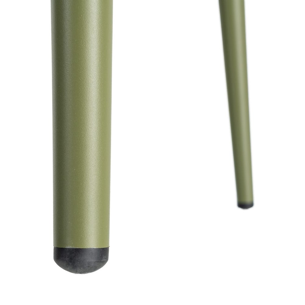 Pack de 2 Sillas Apilable Estilo Bistro | Aluminio y Ratán PE - Verde - Imagen 11