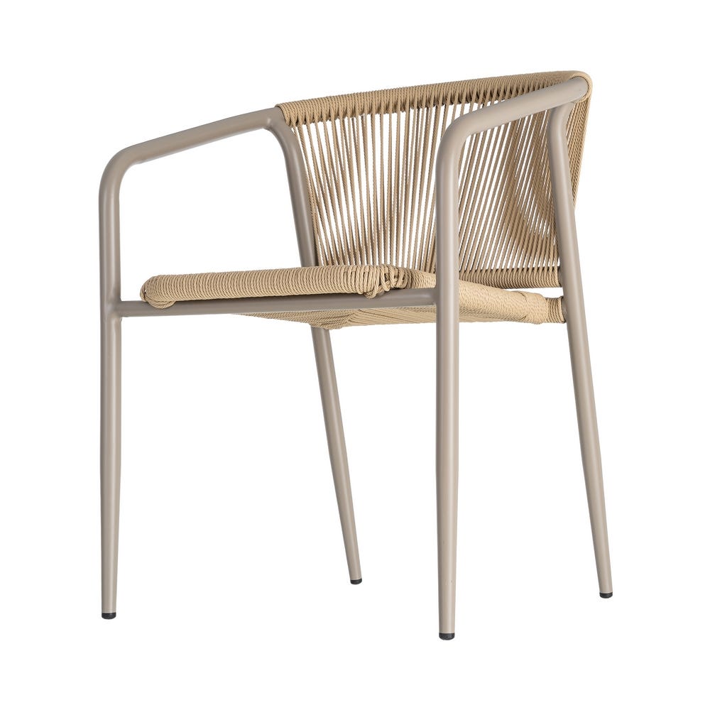 Pack de 2 Sillas de Terraza Mediana | Aluminio y Ratán Sintético - Apilable - Imagen 5